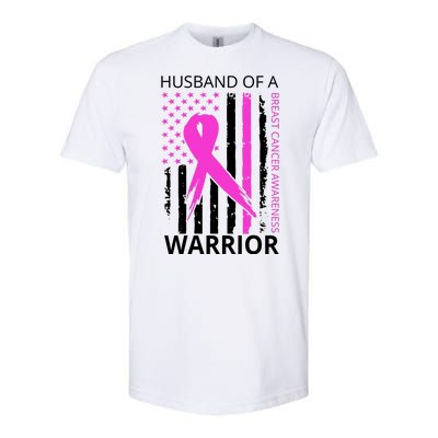 Husband Of A Warrior Breast Cancer Awareness Softstyle CVC T-Shirt