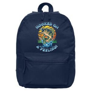 Hooked On A Feeling, Fishing Fisherman 16 in Basic Backpack