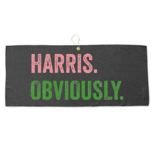 Harris. Obviously. A Vote For 2024 President Kamala Harris Large Microfiber Waffle Golf Towel