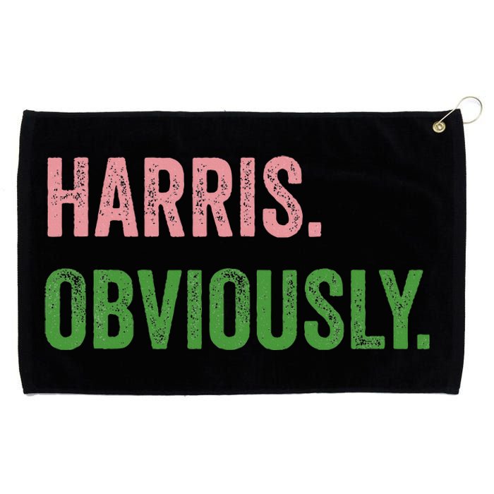 Harris. Obviously. A Vote For 2024 President Kamala Harris Grommeted Golf Towel