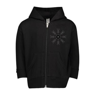 Helm Of Awe Asatru Gift Toddler Zip Fleece Hoodie