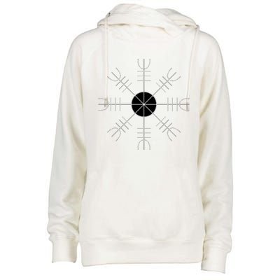 Helm Of Awe Asatru Gift Womens Funnel Neck Pullover Hood