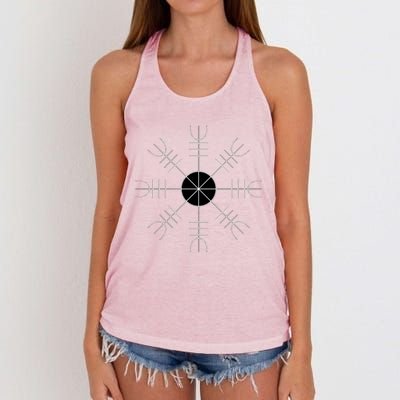 Helm Of Awe Asatru Gift Women's Knotted Racerback Tank