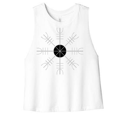 Helm Of Awe Asatru Gift Women's Racerback Cropped Tank