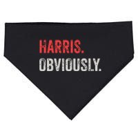 Harris Obviously A Vote For 2024 President Kamala Harris USA-Made Doggie Bandana