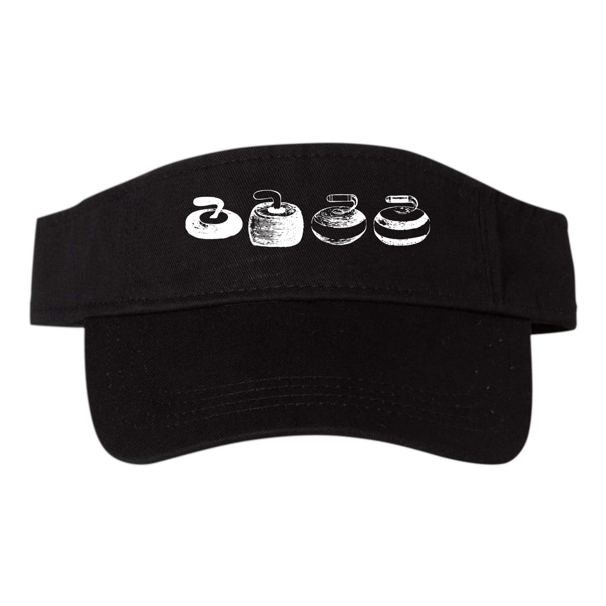 History Of A Curling Stone Funny Sports Gift Visor