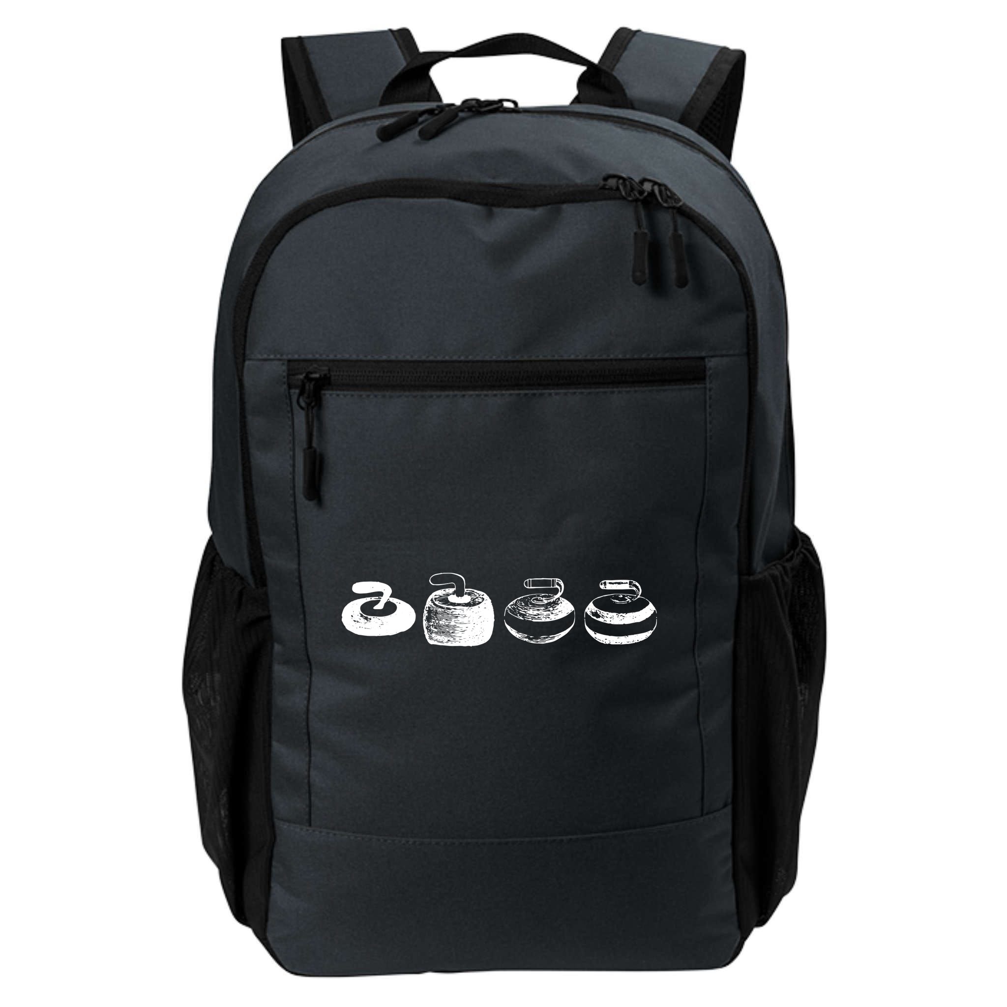 History Of A Curling Stone Funny Sports Gift Backpack