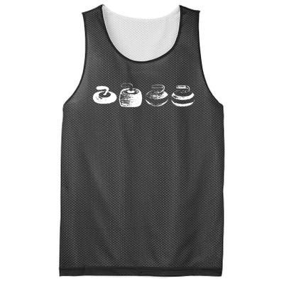 History Of A Curling Stone Funny Sports Gift Mesh Reversible Basketball Jersey Tank