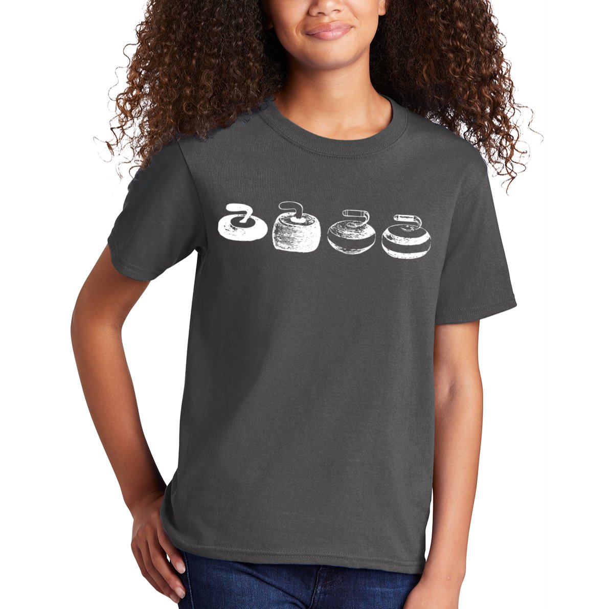 History Of A Curling Stone Funny Sports Gift Kids T-Shirt