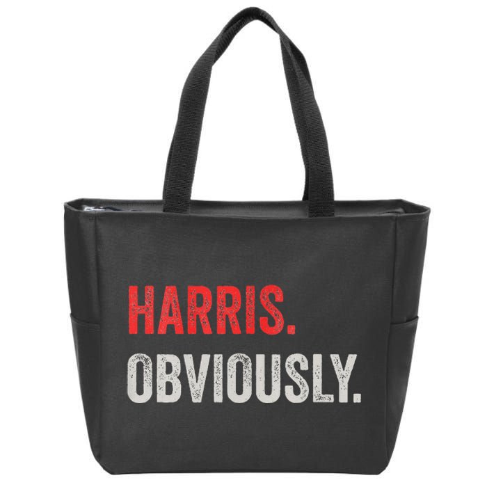 Harris Obviously A Vote For 2024 Zip Tote Bag