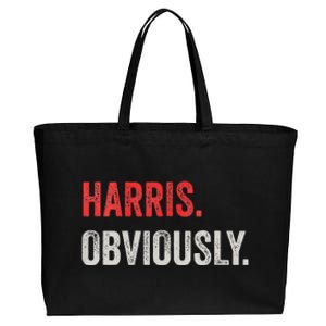 Harris Obviously A Vote For 2024 Cotton Canvas Jumbo Tote