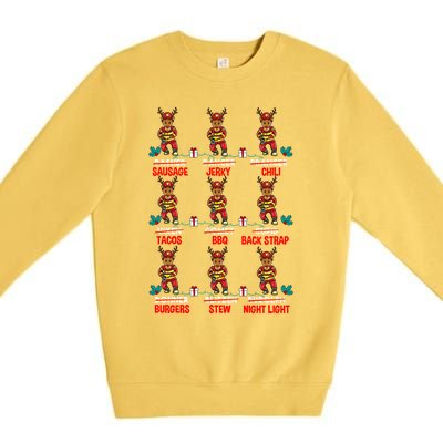 Hunter Of All Santa's Fire Reindeers Funny Deer Xmas Gift Cute Gift Premium Crewneck Sweatshirt