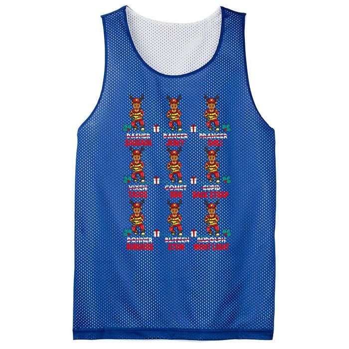 Hunter Of All Santa's Fire Reindeers Funny Deer Xmas Gift Cute Gift Mesh Reversible Basketball Jersey Tank