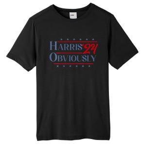 Harris. Obviously. A Vote For 2024 President Kamala Harris Tall Fusion ChromaSoft Performance T-Shirt