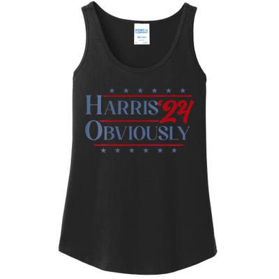 Harris. Obviously. A Vote For 2024 President Kamala Harris Ladies Essential Tank