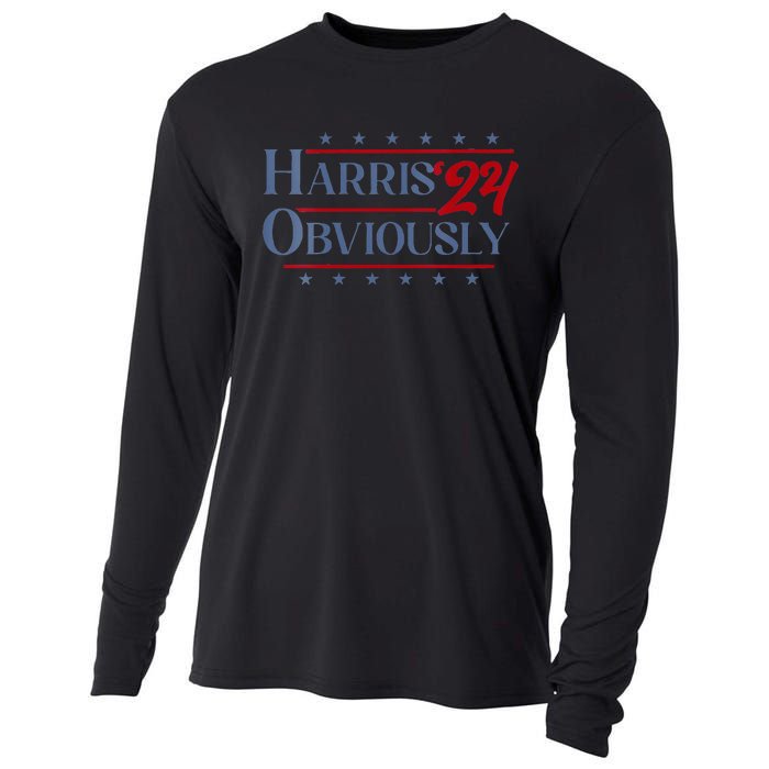 Harris. Obviously. A Vote For 2024 President Kamala Harris Cooling Performance Long Sleeve Crew