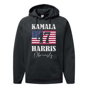 Harris. Obviously. A Vote For 2024 President Kamala Harris Performance Fleece Hoodie