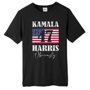 Harris. Obviously. A Vote For 2024 President Kamala Harris Tall Fusion ChromaSoft Performance T-Shirt