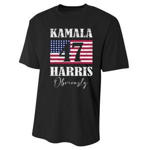 Harris. Obviously. A Vote For 2024 President Kamala Harris Performance Sprint T-Shirt