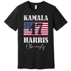 Harris. Obviously. A Vote For 2024 President Kamala Harris Premium T-Shirt