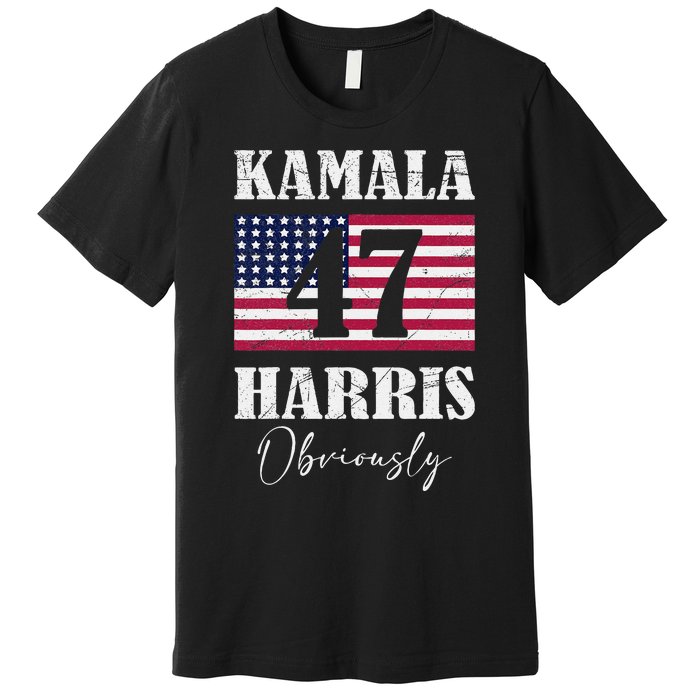 Harris. Obviously. A Vote For 2024 President Kamala Harris Premium T-Shirt