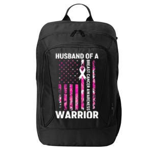 Husband Of A Warrior American Flag Breast Cancer Awareness City Backpack