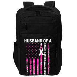 Husband Of A Warrior American Flag Breast Cancer Awareness Impact Tech Backpack