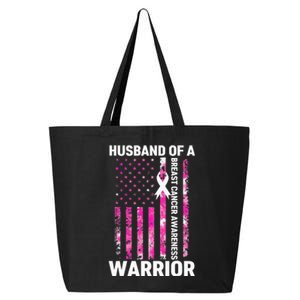 Husband Of A Warrior American Flag Breast Cancer Awareness 25L Jumbo Tote