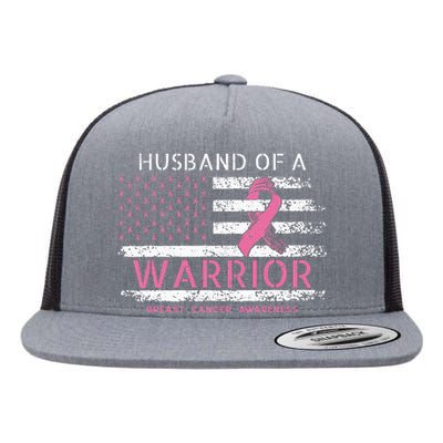 Husband Of A Warrior Breast Cancer Awareness Flat Bill Trucker Hat