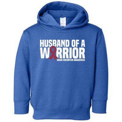 Husband Of A Warrior Brain Aneurysm Awareness Cool Gift Toddler Hoodie