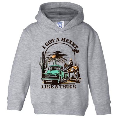 Heart of a Cowboy Western Country Music Vibes Toddler Hoodie