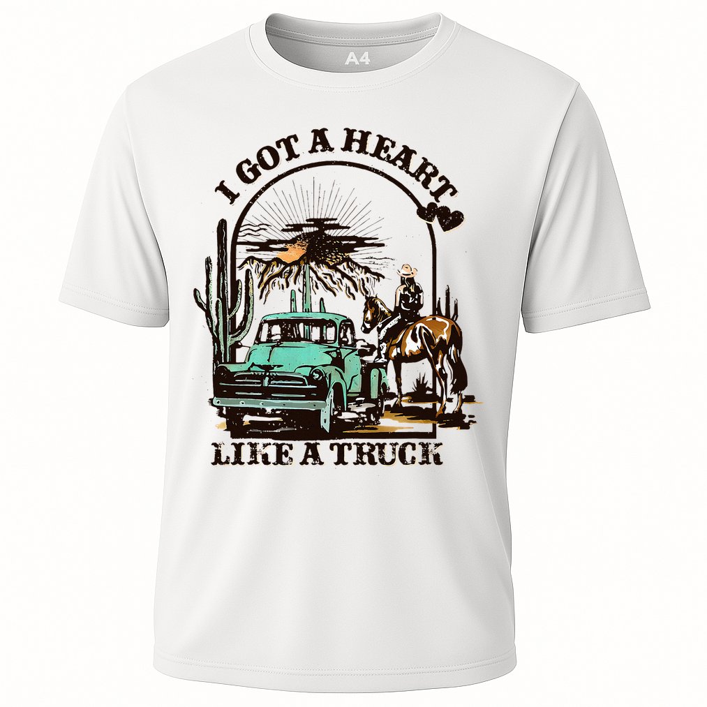 Heart of a Cowboy Western Country Music Vibes Cooling Performance Crew T-Shirt