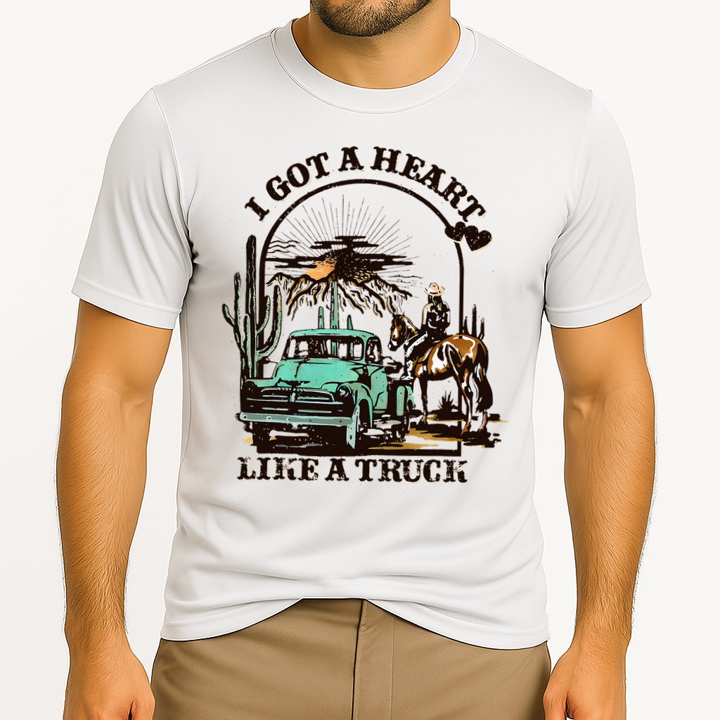 Heart of a Cowboy Western Country Music Vibes Cooling Performance Crew T-Shirt