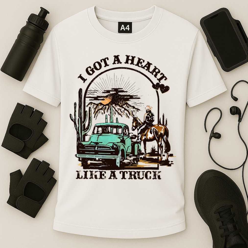 Heart of a Cowboy Western Country Music Vibes Cooling Performance Crew T-Shirt