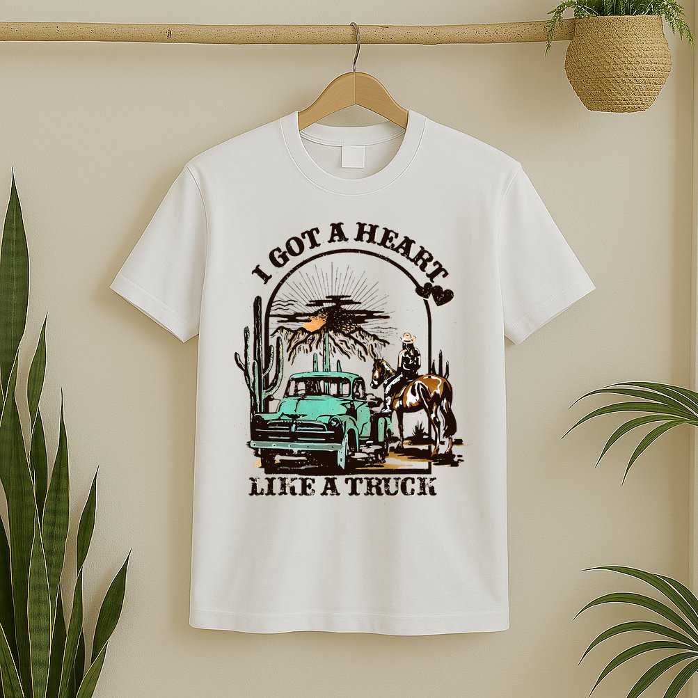 Heart of a Cowboy Western Country Music Vibes T-Shirt