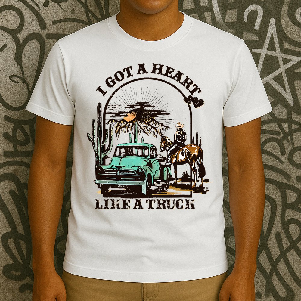 Heart of a Cowboy Western Country Music Vibes T-Shirt