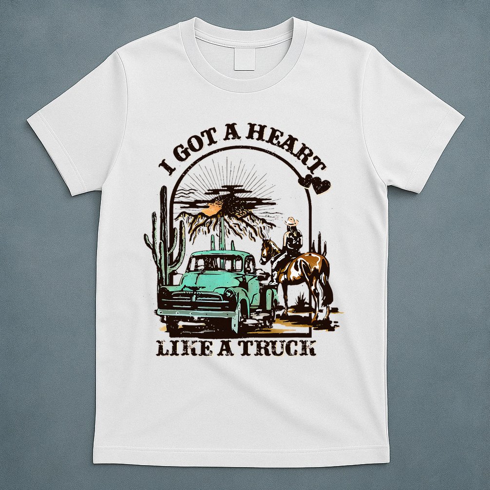 Heart of a Cowboy Western Country Music Vibes T-Shirt