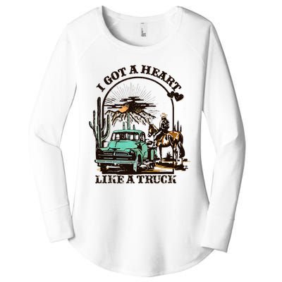 Heart of a Cowboy Western Country Music Vibes Women's Perfect Tri Tunic Long Sleeve Shirt