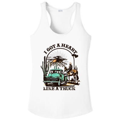 Heart of a Cowboy Western Country Music Vibes Ladies PosiCharge Competitor Racerback Tank