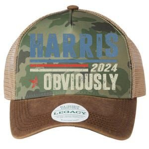 Harris Obviously A Vote For 2024 President Kamala Harris Legacy Tie Dye Trucker Hat