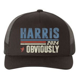 Harris Obviously A Vote For 2024 President Kamala Harris Yupoong Adult 5-Panel Trucker Hat