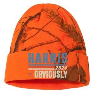 Harris Obviously A Vote For 2024 President Kamala Harris Kati Licensed 12" Camo Beanie