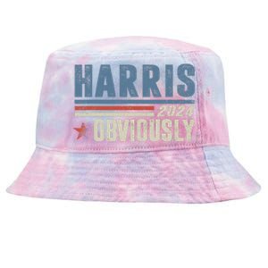 Harris Obviously A Vote For 2024 President Kamala Harris Tie-Dyed Bucket Hat