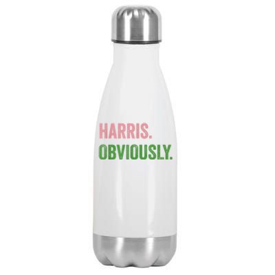 Harris. Obviously. A Vote For 2024 President Kamala Harris Stainless Steel Insulated Water Bottle