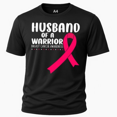 Husband Of A Warrior Pink Ribbon Breast Cancer Support Performance Shirt