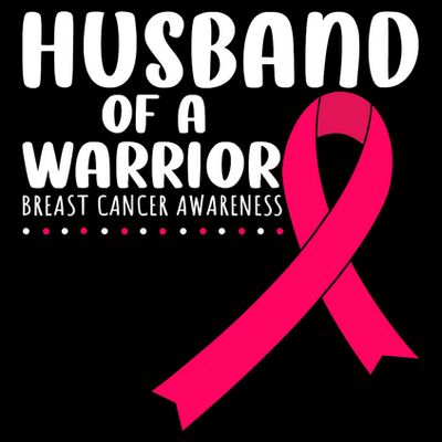 Husband Of A Warrior Pink Ribbon Breast Cancer Support T-Shirt