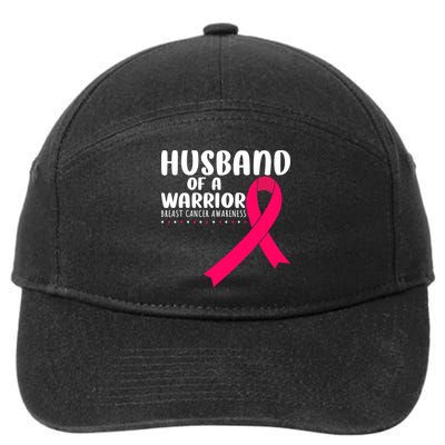 Husband Of A Warrior Pink Ribbon Breast Cancer Support 7-Panel Snapback Hat