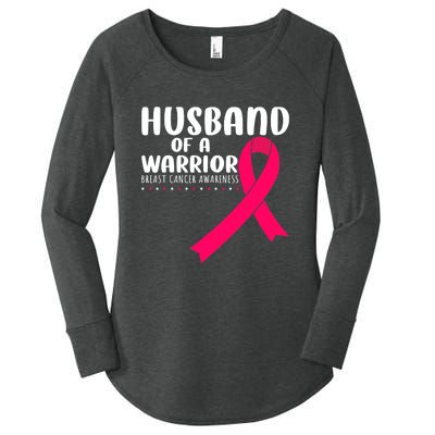 Husband Of A Warrior Pink Ribbon Breast Cancer Support Women's Perfect Tri Tunic Long Sleeve Shirt