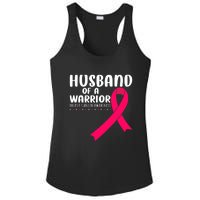 Husband Of A Warrior Pink Ribbon Breast Cancer Support Ladies PosiCharge Competitor Racerback Tank