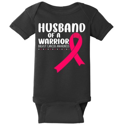 Husband Of A Warrior Pink Ribbon Breast Cancer Support Baby Bodysuit